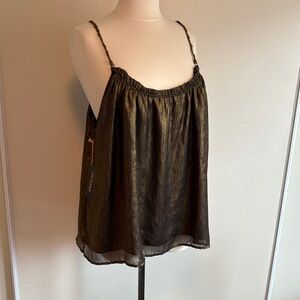 Shyanne Black and Gold Lurex Women's Cami